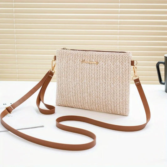 Simple, lightweight and fashionable shoulder small square bag, versatile pastoral fashion messenger bag for daily shopping,