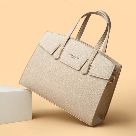 Vintage Luxury Tote Bags - Simple High-Capacity Square Shoulder Handbags for Women