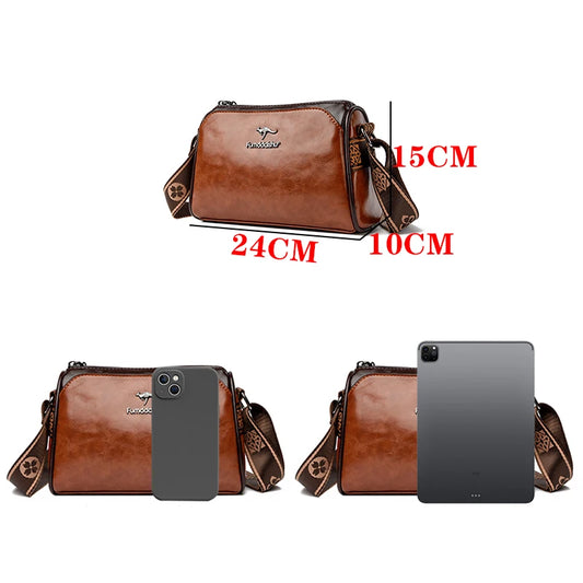 New Genuine High Quality Soft Leather Luxury Crossbody Bag for Ladies - Designer Brand Shoulder Bags 2026 Sac A Main