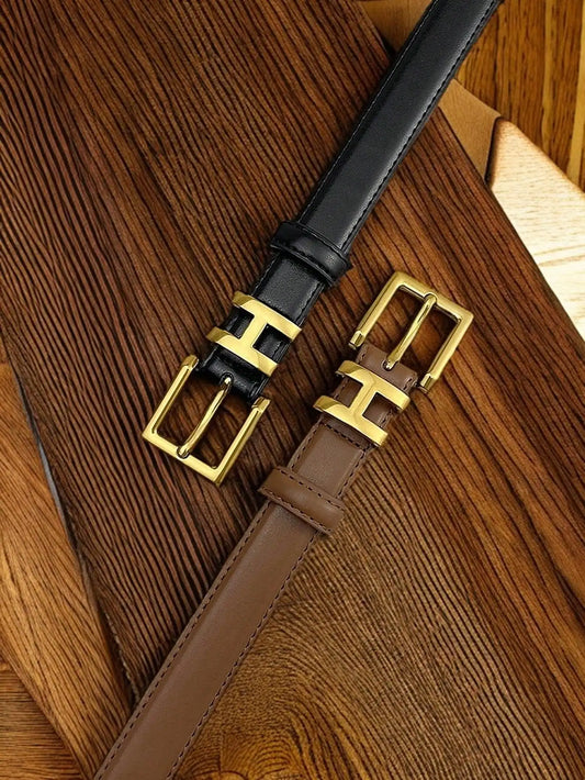 1pc women's belt for a stylish coat with a skirt, high-end black fashion, versatile for jeans.