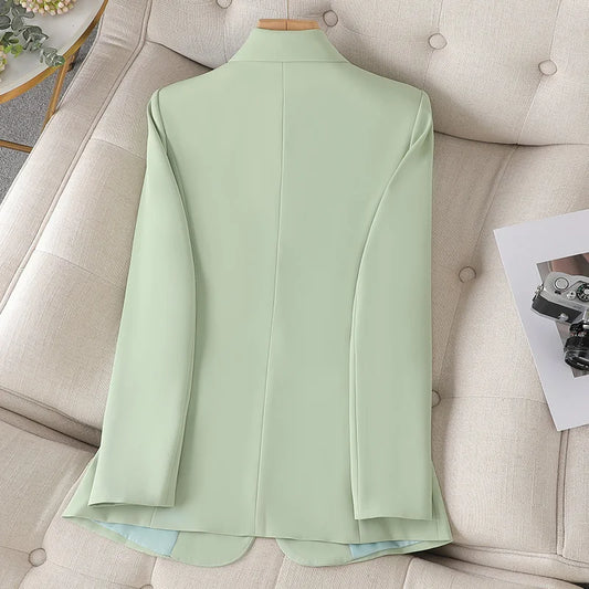 Fashion Women's Wear Green Women's Suit Jacket Women's Coat Oversize