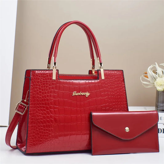 Brand New High Quality Leather Women's Handbags - Luxury Shoulder and Crossbody Bags for Ladies