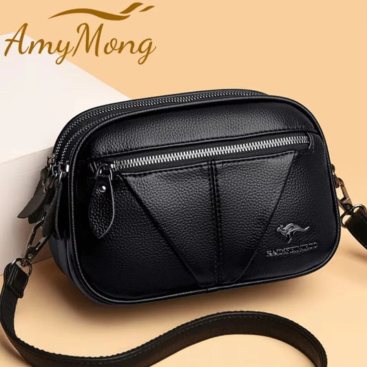 3 Layers Luxury Designer Handbags for Women - Super Quality Leather Small Shoulder Messenger Crossbody Tote Sac