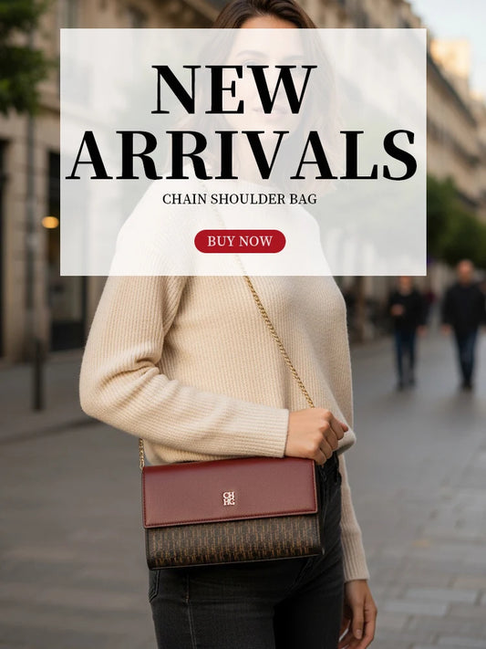 CH Fashion Women's Shoulder Bag with Letter Printing Design 2025 Festival Essential Versatile Women's Chain Bag