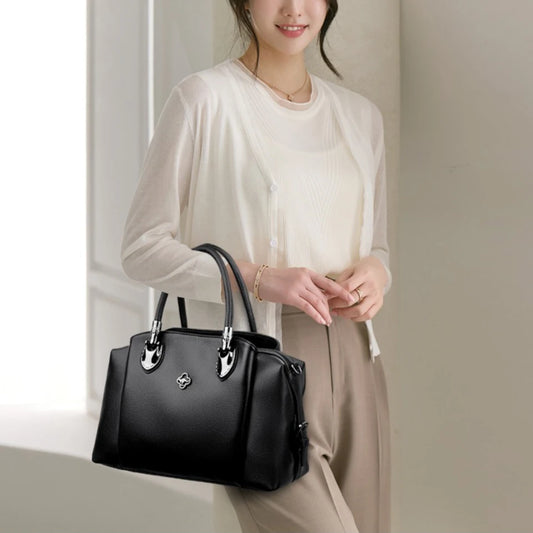 Luxury Crossbody Bags for Women - 3 Layers Top Quality PU Leather Designer Shoulder Bag with Large Capacity